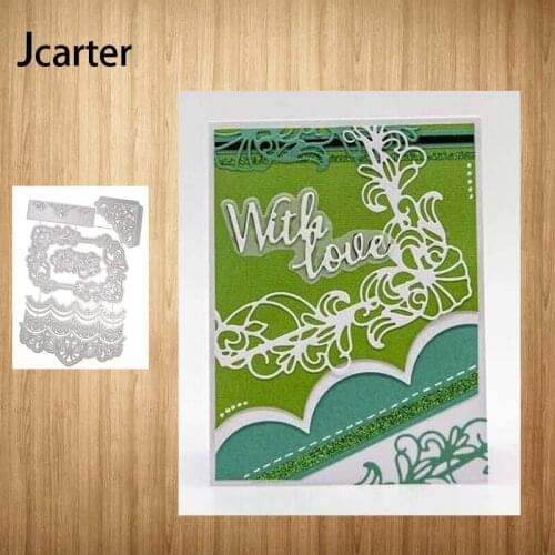 Flowers With Love Corner Metal Cutting Dies Shape for Scrapbooking Craft Die Cut Stencil Card Make Mould Sheet Decoration Design