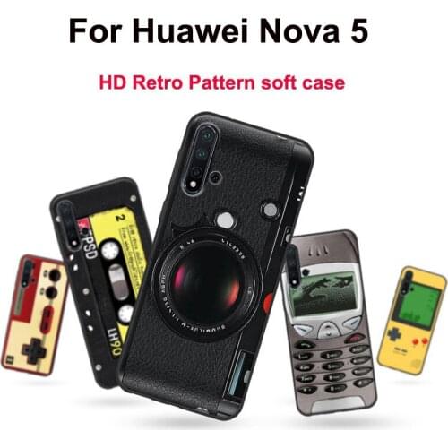 For Huawei Nova 5 Pro Case 5pro TPU Soft silicone retro phone Cover For Huawei Nova5 Pro Casing Nova5Pro cases 6.39" back covers