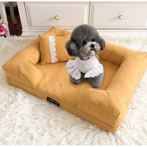 Pet Dog Bed Sofa Elegant Pet Cushion Dog Cat Kennel Mat Removable Pet Beds For Small Medium Dogs Bed Lounge Sofa Pet supplies