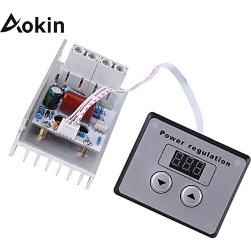 AC 220V 10000W 80A Max Digital Control SCR Electronic Voltage Regulator Speed Control Dimmer Thermostat + Digital Meters