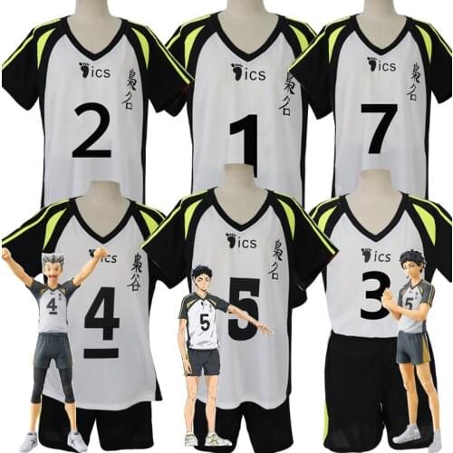 Haikyuu Cosplay Costume Fukurodani Academy Uniform Akaashi Keiji Koutarou Bokuto Volleyball Jersey Sportswear