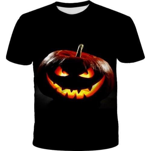Woman Men Tshirts Graphic T Shirts Plis Size Halloween Print O-neck T-shirt Short Sleeve T-shirt Harajuku Tops Boys Girls 2020