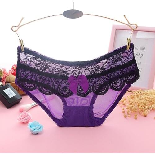 Hot Selling Women Panties Transparent mesh G strings Sexy Womens Soft Briefs Underwear Women Sexy Lace Thongs Lady Panty Tanga