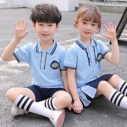 Boys Clothes Girl Summer Clothing Sets Short Sleeve Uniform Polo Shirt+ Pant Suits Children Shirt & Shorts Kids Sport Clothes