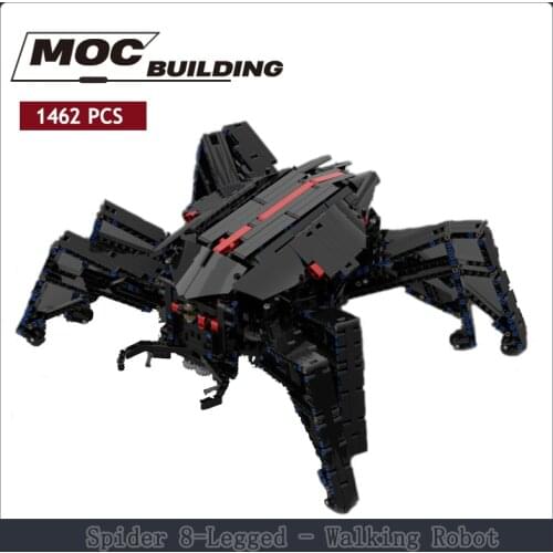 MOC - Spider 8-Legged - Walking Robot Fit Lepining Model Building Blocks Bricks Diy Toys Kid Christmas