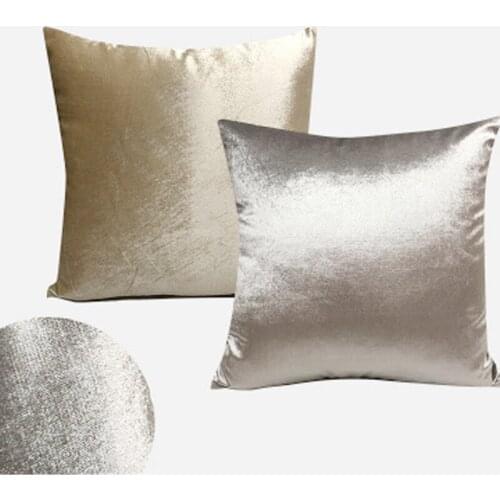 Brief Gold Silver Double-sided Glitter Sofa Decorative Cushion Cover Pillowcase Polyester Throw Pillow Home Decor Pillowcover