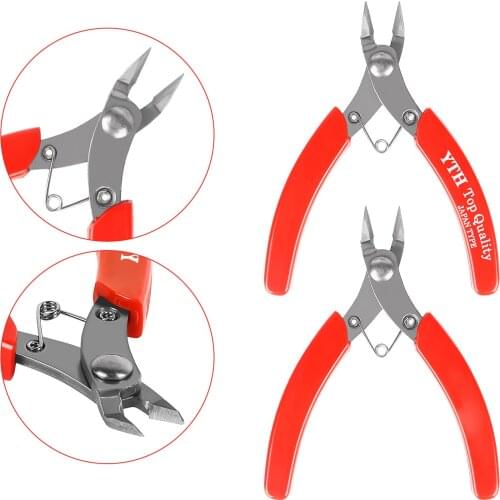 YTH 5" Precision Diagonal Pliers High Hardness HDR Cutting Pliers For Wire Cable Cutter 3.5" Mini Electronic Repair Hand Tools