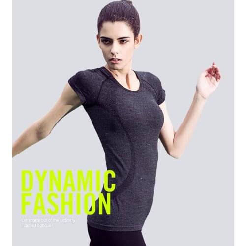 5 Colors Summer Sexy Women Tank Tops Dry Quick Slim Gym Fitness Sport short Sleeve T Shirts Singlet for Running Elastic Training