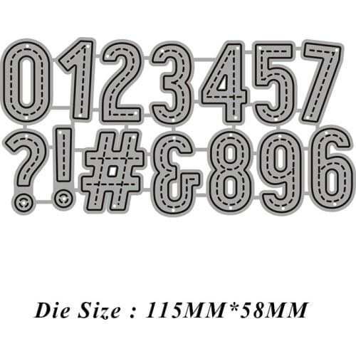 Metal Cutting Dies for 2021New Scrapbooking Number Symbol Frame Edge No Stamps Crafts Background Cutter Paper Cardmaking Stencil
