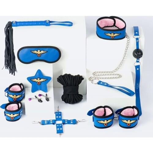 BDSM Accessories Set Leather Bundle Set Adult Sex Toys Alternative Couples Flirt Products Sets for Women 2020 Cosplay 10 Pcs