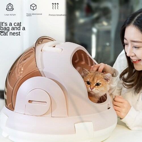 The new panoramic cat air box portable breathable pet go out space capsule cat bag multi-function cat litter pet bag