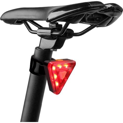 New Bike Light Waterproof Rear Tail Light LED USB Rechargeable Mountain Bike Cycling Light Triangle Safety Warning Light Hot