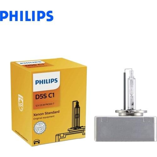 Philips 100% Original D5S 12410 25W Xenon HID Standard Headlight 4200K Bright White Light Auto Original Lamp ECE Approve, 1X