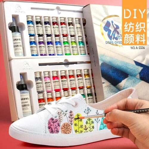 Textile fiber pigment acrylic paint waterproof painting nails shoes clothes material dye painting graffiti color not fade paint