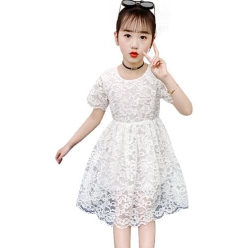 Big Girls Dress Lace Girl Party Dress Summer Children Dress Cute Style Clothes For Girls 6 8 10 12 14