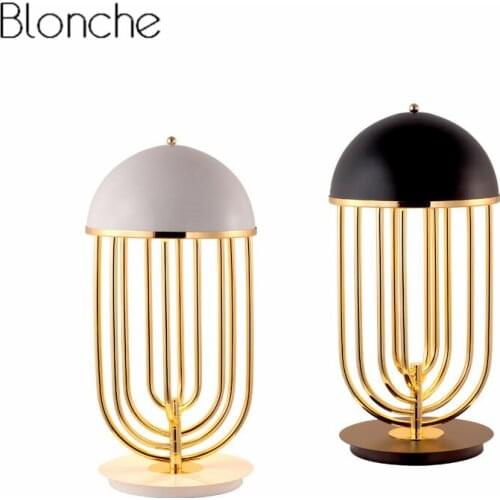 Post Modern Luxury Gold Table Lamps Delightfull Rotatable Base Led Desk Lighting Fixtures Stand Light Bedroom Bedside Home Decor