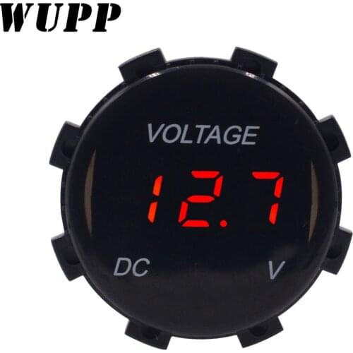 Professional Black 12 V-24 V DC LED Digital Display Auto Car Motorcycle voltmeter Metro Waterproof Voltmeter Socket dfdf