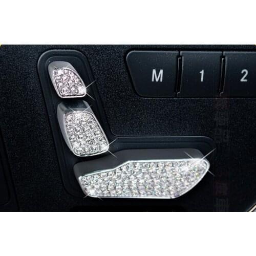 Luxury Rhinestone Chrome For Mercedes Benz G350 disel 2017 Car Interior Decorative Frame Cover Trim Car Styling Auto Accessories