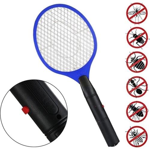 Handheld Bug Zapper Fly Swatter for Home Outdoor Powerful 1500V Grid with 2-Layer Safety Mesh 2 AA Batteries not Included