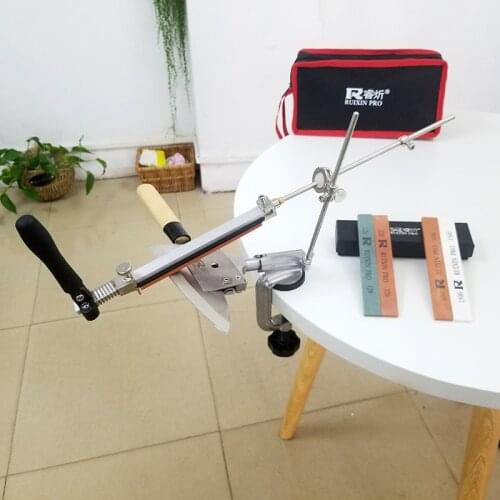 2021 knife sharpener sharpening stone New professional iron steel kitchen sharpener with 4 sharpening stones