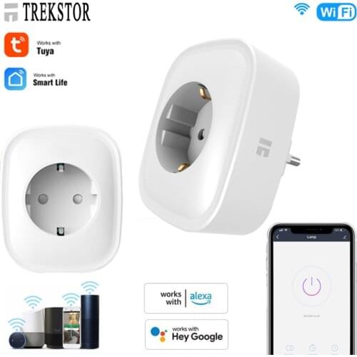 Tuya 10A EU Standard Smart Plug Smart Life APP WiFi Smart Socket Remote Smart Timing Control Works For Google Home Alexa