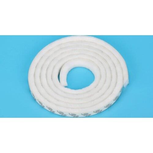 9x15mm 10meters/lot White/Gray/Brown Door Window Draught Excluder Brush Weather Strip Seal Tape 3M Gum Burlete Foam Seal Strip