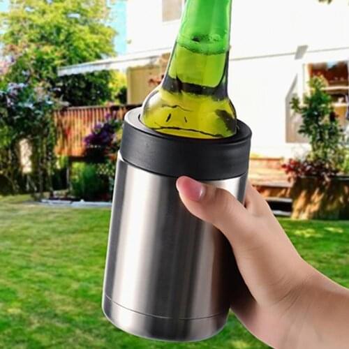12oz Vacuum Cup Leakage-proof Design Stainless Steel Dual-layer Bottle Vacuum Flask Tea Water Cup Thermal Mug Stacking Beer Cup