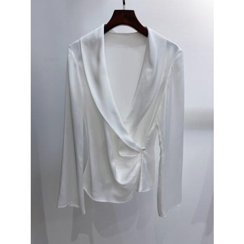 WNSFCOLY Satin Blouses