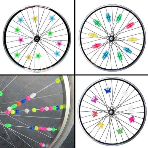 134pcs Colorful Plastic Clip Kids Children Bike Bicycle Cycle Wheel Spoke Beads Decoration Lights Clip Bead Biking Accessories