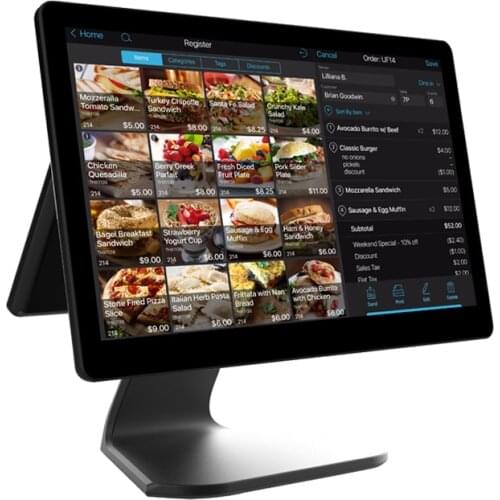 15.6 inch capacitive touch screen android desktop pos terminal windows pos machine pos system with 10.1 inch customer display