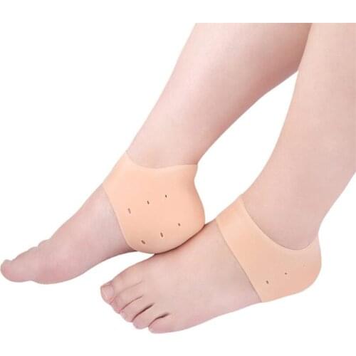 2Pcs New Silicone Feet Care Socks Moisturizing Gel Heel Thin Socks with Hole Cracked Foot Skin Care Protectors Foot Care Tool