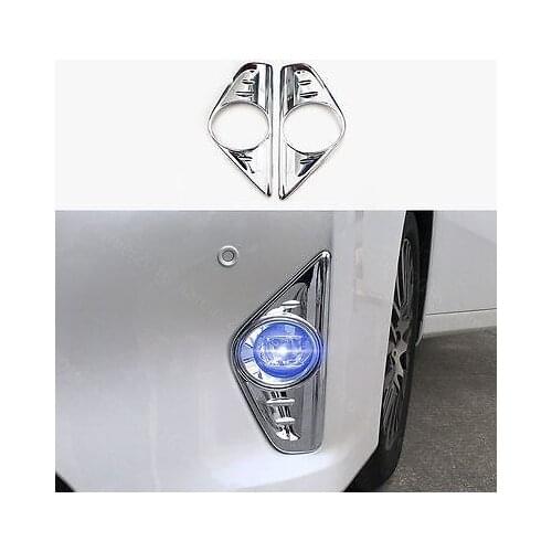 2x Chrome Fit For Toyota Alphard 15-17 Front Fog Lamp Light Frame Cup Cover Trim