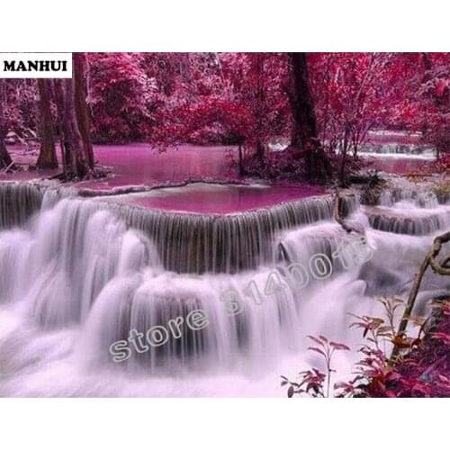 3d diamond embroidery diamond mosaic waterfall pictures of rhinestones hobbies and crafts material for handmade BCD138