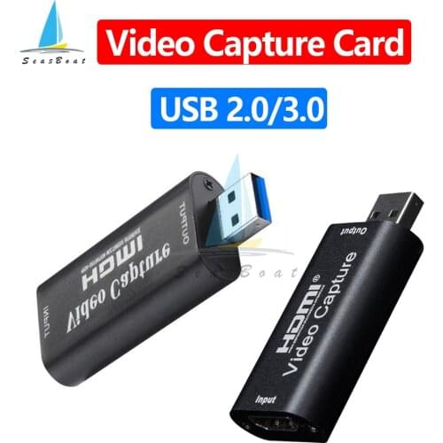 4K Video Capture Card USB 2.0/3.0 HDMI-Compatible Audio Video Grabber Box for PS4 Game DVD Camcorder Record Live Streaming