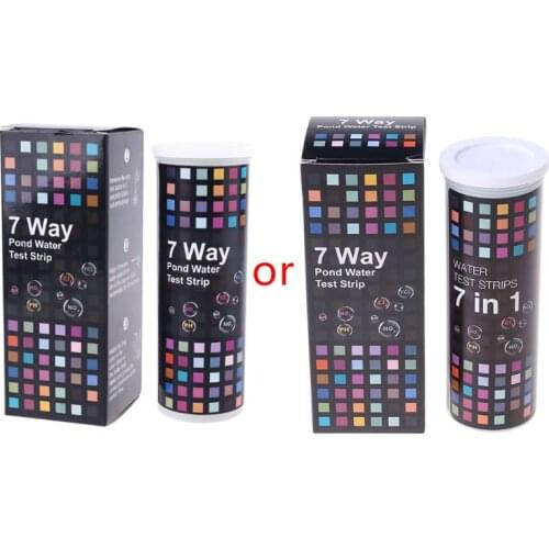 50Strips 7in1 Water Quality Test Strips PH Nitrate Nitrite Chlorine Alkalinity Hardness for Pool Pond Aquarium Fish Tank W91B