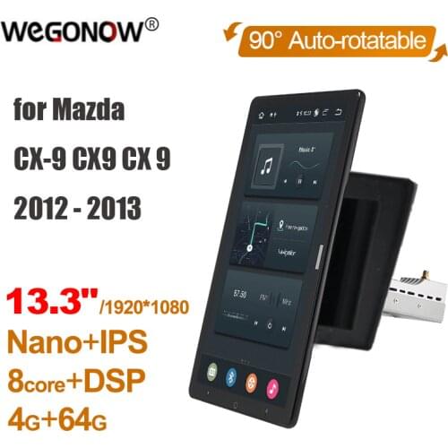 Tesla style PX6 13.3" DSP Android 10.0 Car DVD Player Auto Rotatable Navigation GPS for Mazda CX-9 CX9 CX 9 2012 - 2013