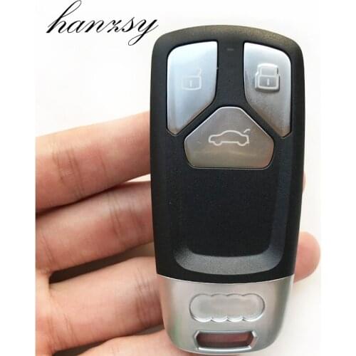 3 Buttons Remote Key Shell Case For Audi Q7 SQ7 A4L A5 S5 2016 2017 2018 2019 Replacement Car Smart Key Fob