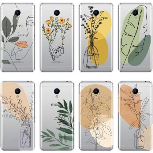 Phone Case For Meizu M2 M3 M5 M6 Note Aesthetic Flower Painted Cover For Meizu M6 M6S M6T M5 M5C M5S M3 M3S M2 Case Silicone