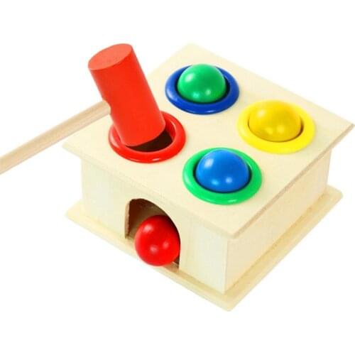 Baby toys percussion platform Montessori color ball early childhood educational toys hand-eye coordination sensory toy for child