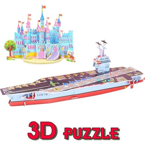 Kids Toddler 3D Puzzle DIY Intelligence Puzzle Science and Education City Landscape Puzzle Toys Gift for Boys Girls