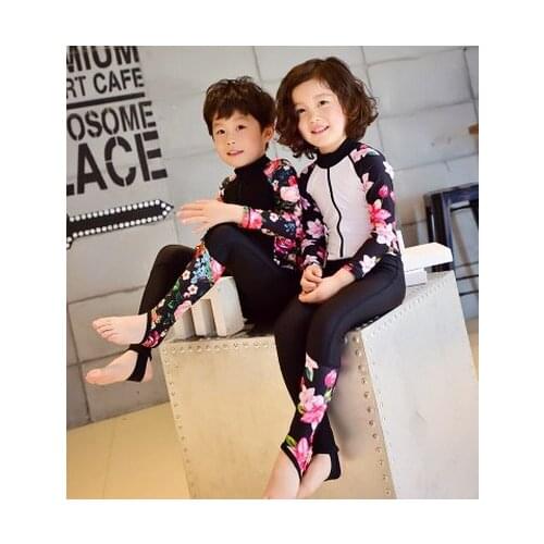 Children Nylon Lycra Anti-UV Quick-Dry Full BodyBuilding Diving Suit Boys Keep Warm Jellyfish Snorkeling Triathlon Surf SwimSuit