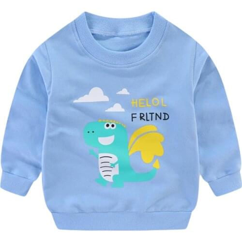 Boys Girls T-shirt Autumn Long-sleeved Children Bottoming Shirt Round Neck Shirt