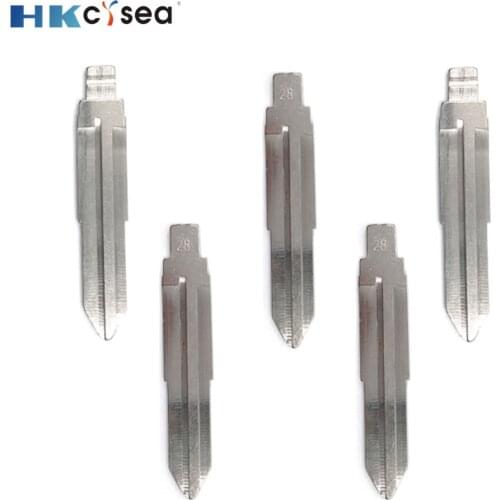 HKCYSEA KD#28 KD Remote Uncut Blank Metal Blade Type #28 for Kia Remote Car Key Remote Blade Replacement
