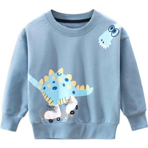 Retail Autumn Winter Warm Sweater 2-9 Years Old Children Long Sleeve Cartoon Print School Baby Cotton Handsome Kids Boy Knitwear