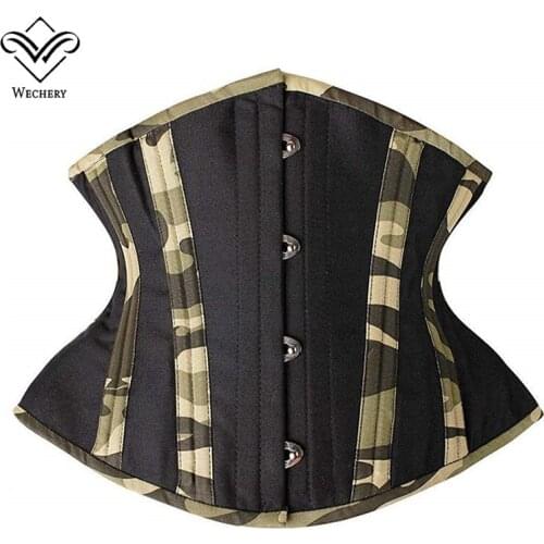 Camouflage Waist Trainer 24 Steel Boned Cinchers Reducing Belts Women Slimming Tummy Flat Control Straps Shapewear Body Shapers