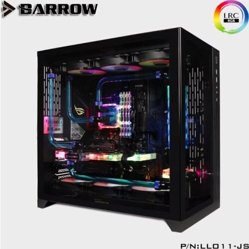 Barrow Water Cooling Kits for LIAN LI O11 Case 360mm Radiator+CPU Block+GPU Block+Pump+Reservoir+RGB Strip+Fan Water Cool