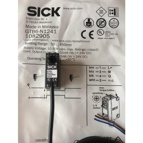 GTB6-N1211 GTB6-N1212 GTB6-P1212 GTB6-P1211 GTB6-N4211 GTB6-N4212 GTB6-P1231 GTB6-N1231 100% new original SICK photoelectric