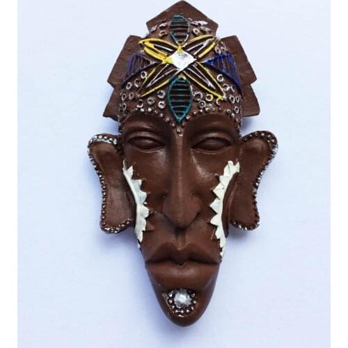 Foreign trade export tourism commemorates Indonesian Bali three-dimensional scenery Indigenous mask resin fridge magnet