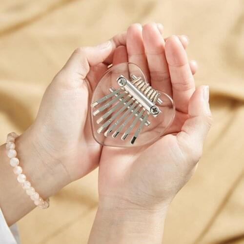 8 Keys Mini Kalimba Thumb Piano Percussion Instrument Portable Musical Instrument Crystal / Wood Perfect Gift for Beginner