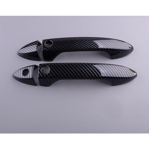 ABS Carbon Fiber Style Exterior Front Side Smart Door Handle Cover Trim Fit for Honda Accord Coupe 2013 2014 2015 2016 2017